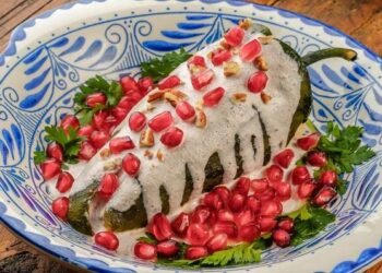 Chiles en nogada, a dish from Mexican cuisine