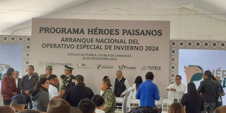 Inicia el Operativo Invernal del Programa Héroes Paisanos con apoyo de San Miguel Xoxtla