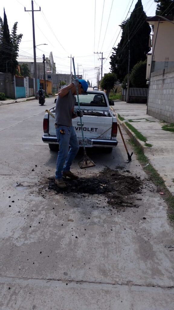Vialidades de San Miguel Xoxtla tras el bacheo realizado por el Ayuntamiento