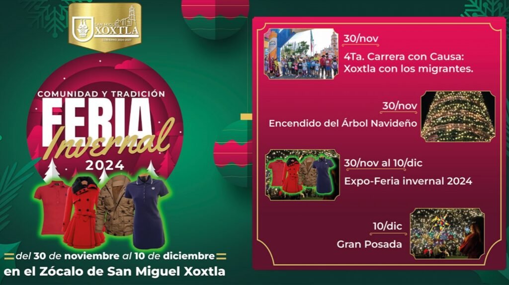 San Miguel Xoxtla anuncia la Feria Invernal 2024