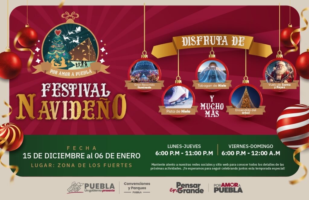 Alejandro Armenta anuncia el Primer Festival Navideño "Por amor a Puebla"