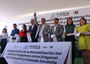 Inauguran reencarpetamiento del boulevard Forjadores en Cuautlancingo