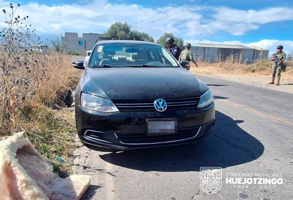 Vehículo con reporte de robo es recuperado en Huejotzingo