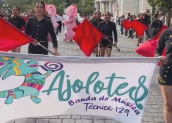 La Banda de Música Ajolotes de la Téc. 129 Brilla en el Carnaval Villa Zapata 2024