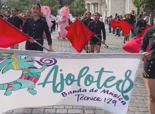 La Banda de Música Ajolotes de la Téc. 129 Brilla en el Carnaval Villa Zapata 2024