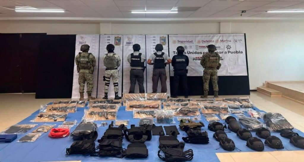 Aseguran arsenal en operativo conjunto en Texmelucan