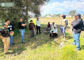 Gobierno de Texmelucan mejora el canal de riego de San Cristóbal Tepatlaxco