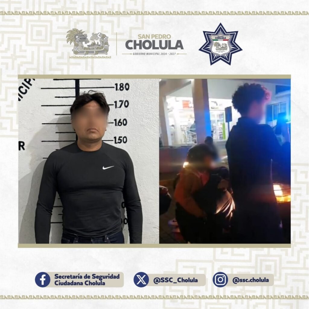 Detienen a motociclista en San Pedro Cholula por conducción imprudente y poner en riesgo a menores