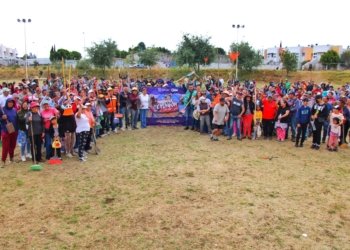 Fraccionamiento Valle de San Miguel es rehabilitado con apoyo ciudadano en Huejotzingo