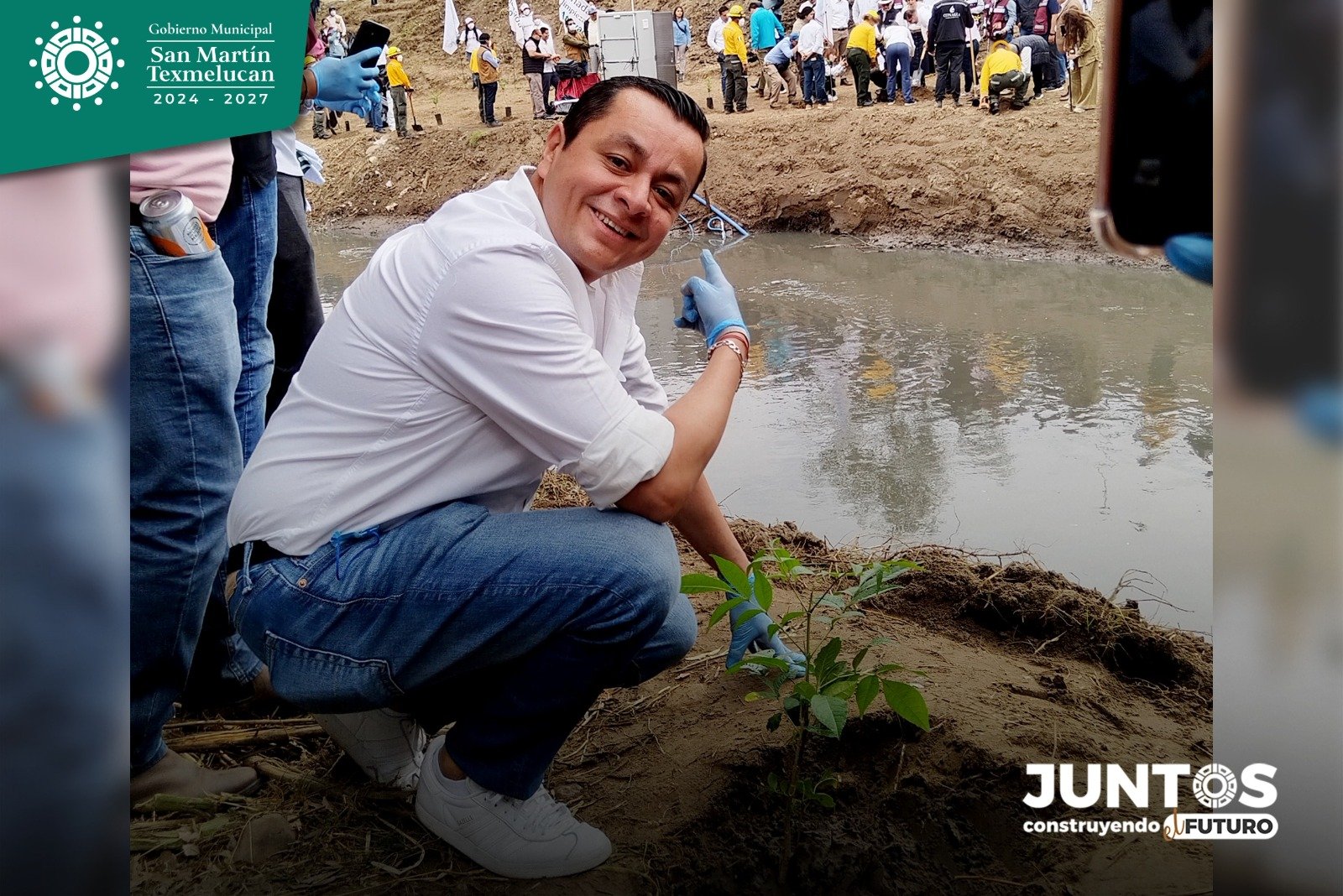 Juan Manuel Alonso impulsa faenas comunitarias y reforestación en Texmelucan