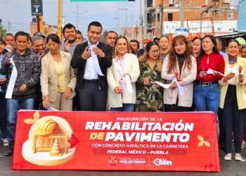 Roberto Solís entrega cuarta carretera rehabilitada en Huejotzingo en siete meses