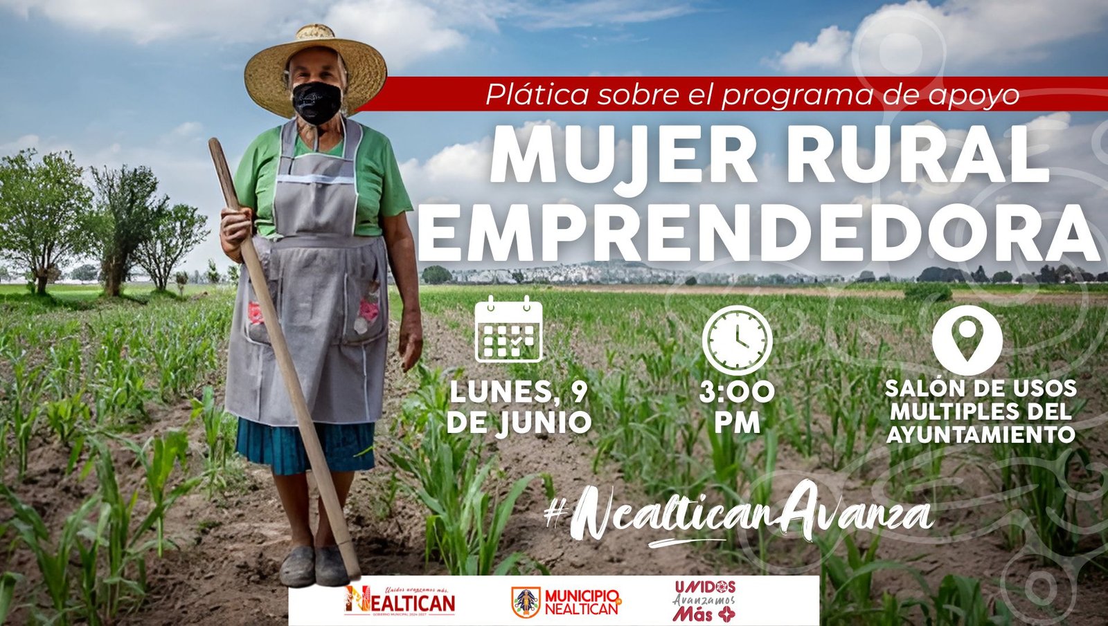 Nealtican invita a plática sobre Programa Mujer Rural Emprendedora