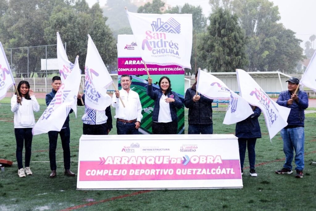 Arranca rehabilitación del Complejo Deportivo Quetzalcóatl en San Andrés Cholula