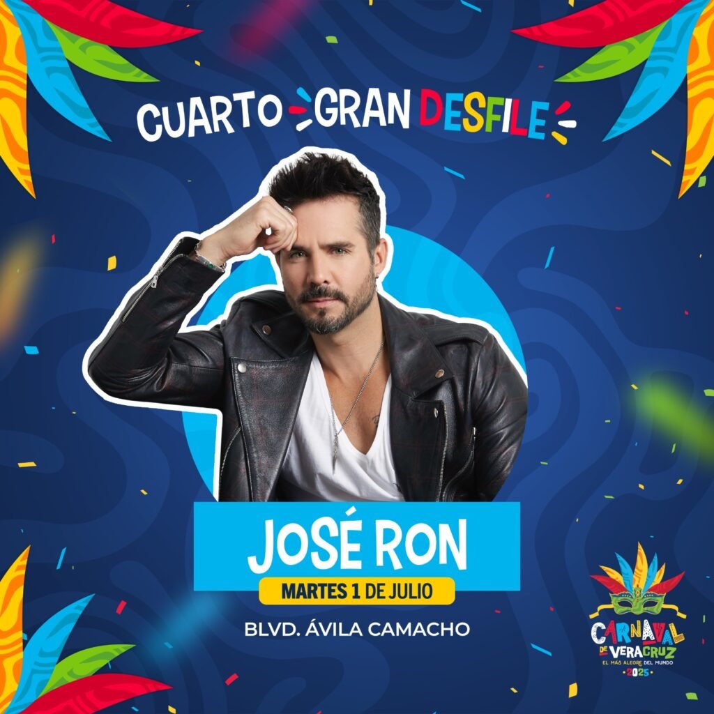 El actor José Ron en el Carnaval de Veracruz