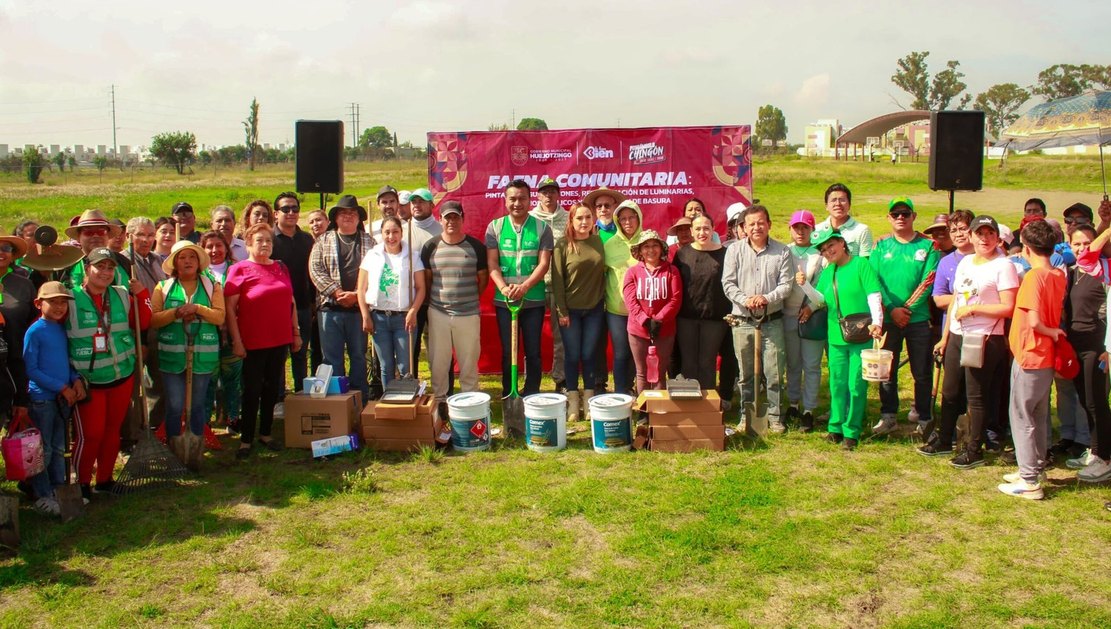 Gobierno de Huejotzingo impulsa mega faena comunitaria en «Paseo de los Sauces»