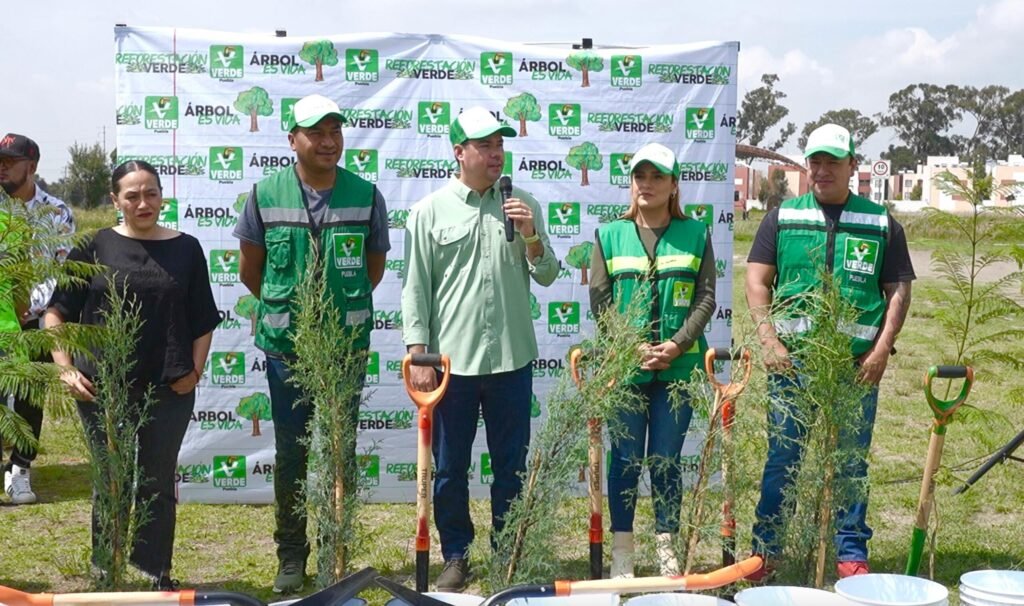 Inicia campaña “Reforestación Verde” en Huejotzingo con más de 300 árboles plantados
