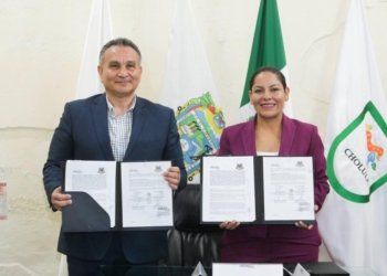 Signan San Andrés Cholula y CLEU convenio de colaboración en beneficio de la seguridad