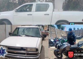 Recupera SSC de Huejotzingo tres vehículos robados durante operativos de vigilancia