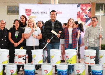 Rehabilitan secundaria en Huejotzingo con “Coloreando la Educación”