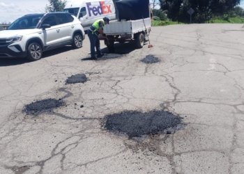 Xoxtla arranca programa de bacheo emergente para mejorar vialidades clave