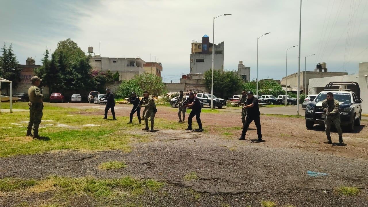 Refuerzan capacitación policial en Texmelucan con apoyo de la Marina