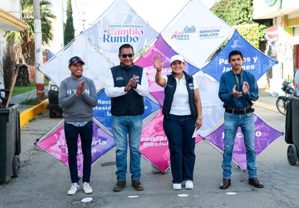 Refuerza Lupita Cuautle mantenimiento urbano en San Francisco Acatepec