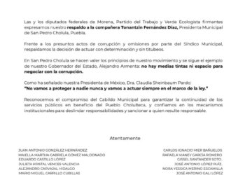 Respaldan diputados federales política de cero tolerancia a la corrupción del gobierno de Tonantzin Fernández