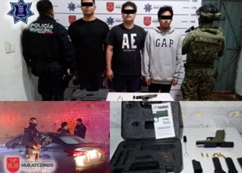 SSC implementa operativos exitosos en Huejotzingo: detiene a seis personas, asegura armas y droga