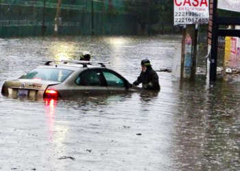 Lluvias intensas movilizan a las autoridades en Puebla