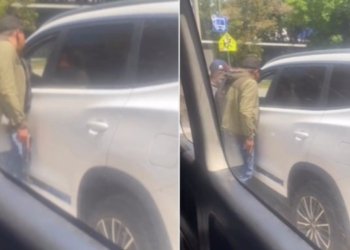 Asaltantes encañonan a automovilista en semáforo de Puebla