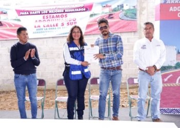 Con obra pública Lupita Cuautle dignifica calidad de vida en San Andrés Cholula